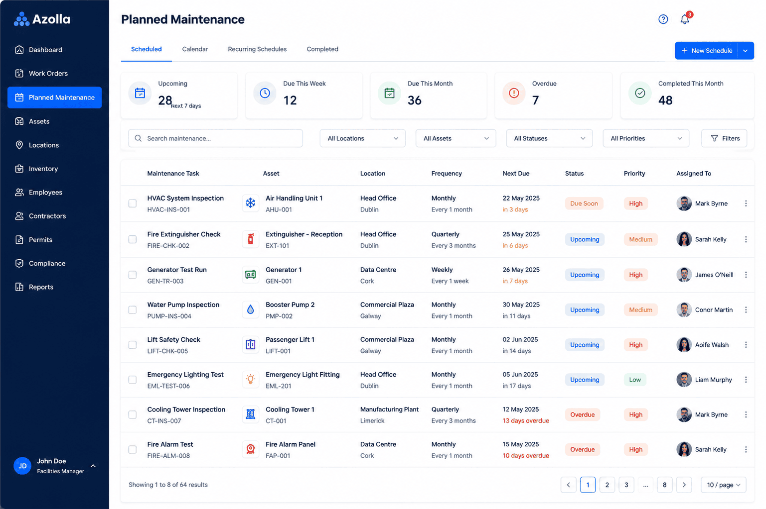 Azolla Planned Maintenance Software for Facilities Management Azolla planned maintenance software for facilities management