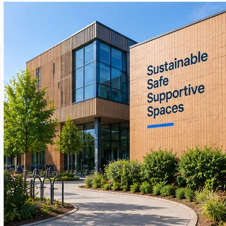 Modern sustainable education campus supported by facilities management software